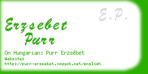 erzsebet purr business card